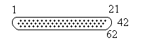 Sub-D 62 Pin High-Density Male